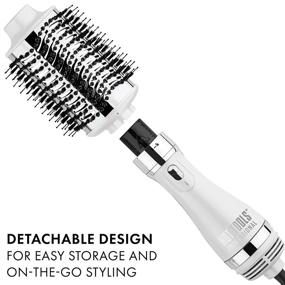 img 2 attached to Effortless Volumizing and Drying: HOT TOOLS Professional White Gold Detachable One Step Volumizer and Hair Dryer