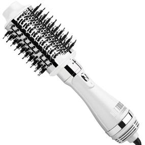 img 4 attached to Effortless Volumizing and Drying: HOT TOOLS Professional White Gold Detachable One Step Volumizer and Hair Dryer