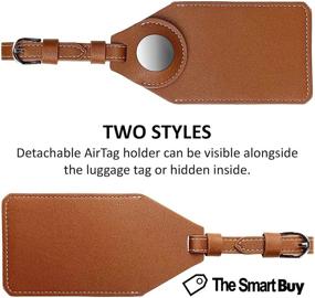 img 2 attached to Smart Buy AirTag Leather Luggage Travel Accessories