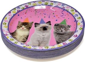 img 3 attached to Kitten Party Supplies Set - 24 Paper Plates, 24 Plates, 24 Cups, 50 Luncheon Napkins - 🐱 Kitty Birthday Decorations - Paw Cat Girl Kids Themed Disposable Tableware Party Favor Good Set - By Gift Boutique