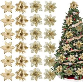 img 4 attached to Искусственное украшение Whaline Christmas Poinsettia