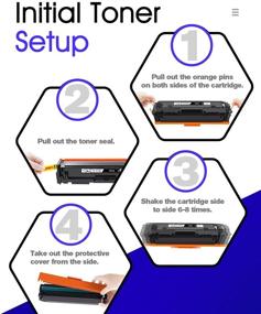 img 2 attached to 🖨️ GPC Image Compatible Toner Cartridge Replacement for HP 410A CF410A CF411A CF412A CF413A - Ideal for Laserjet Pro MFP M477 & M452 Series Printers (4 Pack)