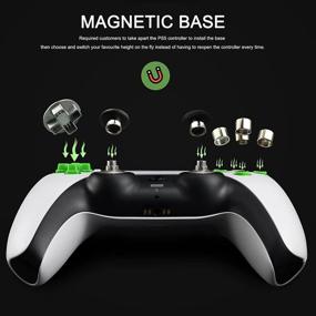 img 3 attached to 🎮 PS5 Controller Replacement Parts Kit - Upgraded: AQIDAP Magnetic Thumbsticks, Buttons, Dpads, & Aluminum Adjustable Height Thumbstick Joystick - 31-in-1