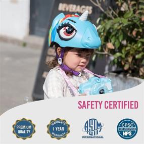 img 3 attached to Unicorn Bicycle Helmet for Kids - CPSC and ASTM Safety Certified, Multi-Sport 🦄 Bike Helmet for Girls and Boys, Ideal for Skateboarding, Skating, and Scooting - Ages 3-8