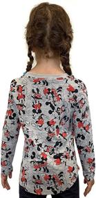 img 3 attached to 👕 Long Sleeve Disney Girls' T-Shirt featuring Mickey & Minnie Mouse