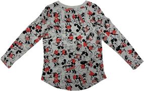 img 1 attached to 👕 Long Sleeve Disney Girls' T-Shirt featuring Mickey & Minnie Mouse