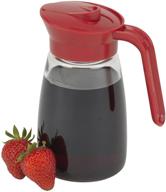 🍯 goodcook 12 oz. glass syrup dispenser: clear/red design for convenient pouring logo