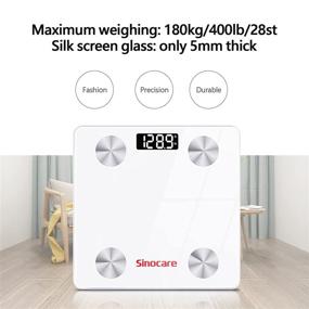 img 1 attached to 📊 Sinocare Body Fat Scale: High Accuracy Smart BMI Digital Scales with 12 Metrics for Body Weight and Composition Analysis