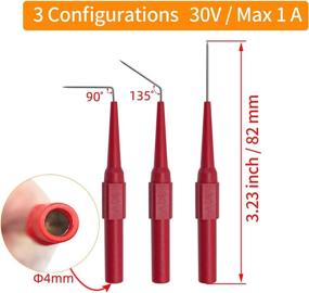 img 1 attached to 🔌 Makeronics 22PCS Back Probe Kit with 15 Pcs 30V Back Probe Pin, 5 Pcs 4mm Banana Plug to Alligator Clip Circuit Test Wires (39.37 inch / 1m Length), and 2 PCS Alligator Clips