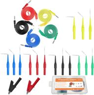 🔌 makeronics 22pcs back probe kit with 15 pcs 30v back probe pin, 5 pcs 4mm banana plug to alligator clip circuit test wires (39.37 inch / 1m length), and 2 pcs alligator clips logo