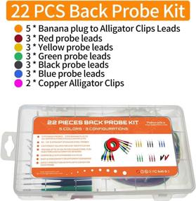 img 3 attached to 🔌 Makeronics 22PCS Back Probe Kit with 15 Pcs 30V Back Probe Pin, 5 Pcs 4mm Banana Plug to Alligator Clip Circuit Test Wires (39.37 inch / 1m Length), and 2 PCS Alligator Clips