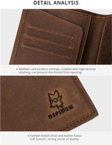 img 1 attached to Hepidem Blocking Checkbook: Sleek and Genuine Leather Wallet for Secure Transactions