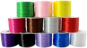 img 3 attached to 🎀 Jesep 1/8-inch Solid Satin Ribbon Boutique Gift Wrapping Package Ribbon, DIY Crafts, Balloons, Florists, Showers Ribbon Assorted Colors Ribbon (12-Pack)