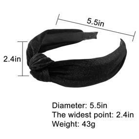 img 1 attached to BEBEEPOO Pearl Headbands: Elegant Velvet-Knotted Hair Accessories for Women - 2Pcs