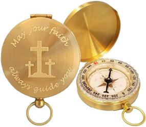 img 3 attached to 🧭 Engraved Brass Pocket Compass with Personalized Baptism/Confirmation Gift: May Your Faith Always Be Your Guiding Light - Stanley London