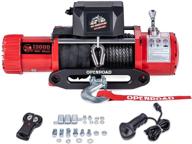 🧗 13000lbs electric winch with synthetic rope - off-road recovery kit for truck/4×4/jeep (13000lbs/5896kg, red) logo