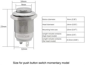 img 2 attached to 🔳 Coolais PBSM 02 Waterproof Momentary Button: Premium Quality for Hassle-free Operation