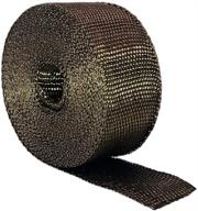 🔥 high temp exhaust header wrap - newtex lava basalt 2" x 50', heat tape for muffler pipes & motorcycle exhaust, made in usa logo