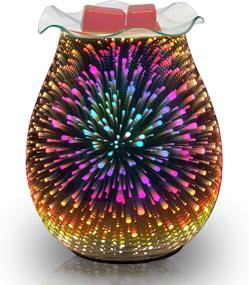 img 4 attached to 🕯️ Gaea Electric Candle Warmer: Glass Wax Melt Warmer with 3D Star Effect Night Light - Aroma Decorative Lamp for Home, Office, and Bedroom. Perfect Gift for Friends and Family!