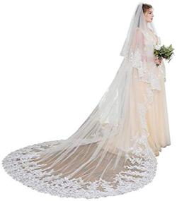 img 4 attached to Fenghuavip Stylish Bridal Cathedral Wedding 👰 Women's Accessories: Elevate Your Special Occasion Style