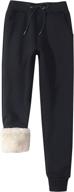 gihuo women's winter fleece sherpa lined sweatpants - active running jogger pants logo