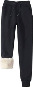 img 4 attached to Gihuo Women's Winter Fleece Sherpa Lined Sweatpants - Active Running Jogger Pants