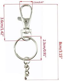 img 2 attached to 🦞 Lobster Clasps Swivel Trigger Clips: 50-Pack Snap Hooks for Bags, Key Rings, and More