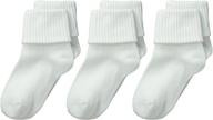 🧦 стильные и комфортные: носки trimfit girls' triple roll 2x2 comfortoe (набор из 3 штук) логотип