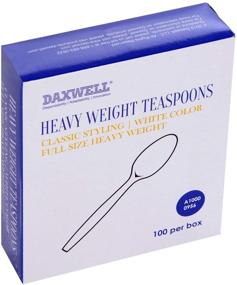 img 2 attached to 🥄 Daxwell Plastic Teaspoons, Heavyweight Polystyrene (PS), White, A10000956B - Buy Box of 100 Online