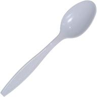 🥄 daxwell plastic teaspoons, heavyweight polystyrene (ps), white, a10000956b - buy box of 100 online logo