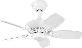 img 2 attached to 🌀 Kichler 300103WH 30-Inch Canfield Fan: A Stylish White Cooling Solution