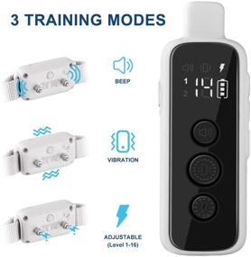 img 2 attached to Monja Dog Training Collar: Rechargeable Shock Collar with Remote - 3 Training Modes, Waterproof, 1000ft Range - Small, Medium, Large Dogs