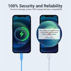 img 1 attached to 🔵 Quntis 3Pack 6FT USB C к Lightning кабель - Сертифицировано MFi, быстрая зарядка для iPhone 13 12 Pro Max 11 Pro X XS XR 8 Plus iPad AirPods Pro | Синий