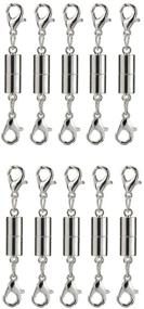 img 4 attached to Pack of 10 Silver Magnetic Lobster Clasp Jewelry Necklace Bracelet