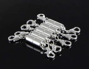 img 1 attached to Pack of 10 Silver Magnetic Lobster Clasp Jewelry Necklace Bracelet