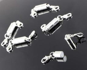 img 2 attached to Pack of 10 Silver Magnetic Lobster Clasp Jewelry Necklace Bracelet