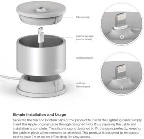 img 2 attached to elago D Stand Charging Station for Apple Products (Silver) - Premium Aluminum Dock with Cable Management for Apple TV Remote, iPhone, AirPods, iPad Mini, Apple Pencil, Keyboard and Magic Mouse