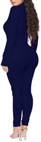 img 2 attached to LAGSHIAN Women's Casual Bodycon Jumpsuit: Chic Women's Clothing in Jumpsuits, Rompers & Overalls