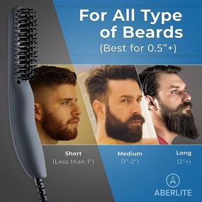 img 1 attached to 🧔 Aberlite EDC - The Ultimate Beard Straightener Brush for Effortless Grooming - Professional Heated Comb for Perfectly Straightened Short & Long Beards - Ideal for Home & Travel