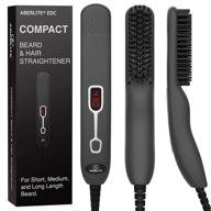 🧔 aberlite edc - the ultimate beard straightener brush for effortless grooming - professional heated comb for perfectly straightened short & long beards - ideal for home & travel logo