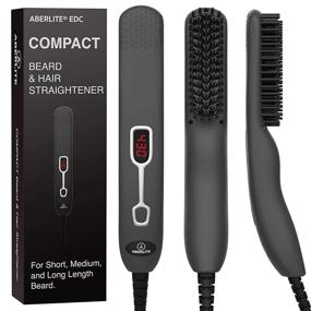 img 4 attached to 🧔 Aberlite EDC - The Ultimate Beard Straightener Brush for Effortless Grooming - Professional Heated Comb for Perfectly Straightened Short & Long Beards - Ideal for Home & Travel