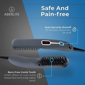 img 2 attached to 🧔 Aberlite EDC - The Ultimate Beard Straightener Brush for Effortless Grooming - Professional Heated Comb for Perfectly Straightened Short & Long Beards - Ideal for Home & Travel