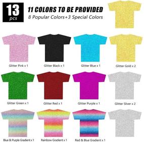 img 3 attached to ✨ Sparkle and Shine: Glitter Transfer Rainbow Assorted T Shirt