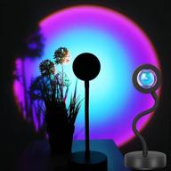 🌈 rainbow sunset lamp projector – 360° rotation light projector for photography lighting and decor, night light led lamp for romantic atmosphere projection логотип