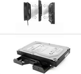 img 1 attached to KOOBOOK 2Pcs 5.25&#34; to 3.5&#34;/2.5&#34; SSD HDD Tray Caddy Case Adapter - Efficient PC Cooling Fan Mounting Bracket