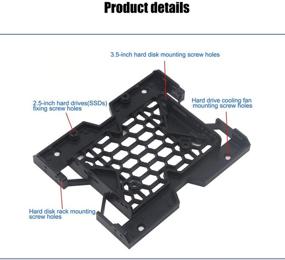 img 3 attached to KOOBOOK 2Pcs 5.25&#34; to 3.5&#34;/2.5&#34; SSD HDD Tray Caddy Case Adapter - Efficient PC Cooling Fan Mounting Bracket