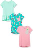 spotted zebra little 3 pack: stylish short sleeve girls' clothing, tops, tees & blouses for everyday fashion logo