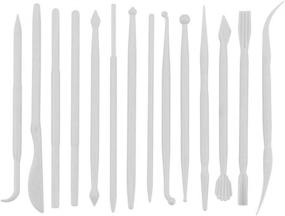 img 4 attached to 🎨 Yueton 14-Piece Plastic Clay Modeling Tool Set for Shaping and Sculpting in White