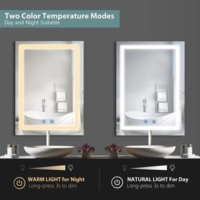 img 1 attached to 🪞 Cozzie LED Mirror for Bathroom: 24X32 Inch Backlit Vanity Mirror with Dimmable Lights - Waterproof & Anti-Fog, UL Certified (Horizontal/Vertical)