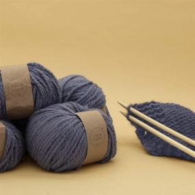 img 2 attached to 🧶 Mindful Comfort Blanket Knitting Kit - Chunky Knit Set with 7 Balls of Yarn, Bamboo Needles, and Knitting Guide - Ideal Relaxation and Mindfulness Gift for Women